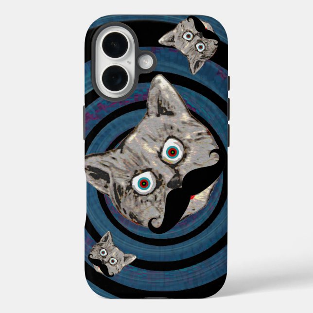 mad cat in a spiral Case-Mate iPhone case (Back)