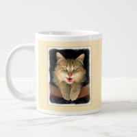 Mad Cat Painting - Cute Original Cat Art