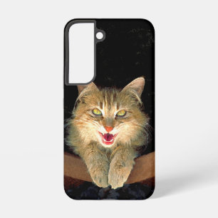 Mad Cat Painting - Cute Original Cat Art Samsung Galaxy Case