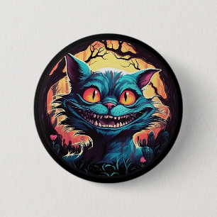 Mad Cheshire Cat Alice in Wonderland 6 Cm Round Badge