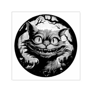 Mad Cheshire Cat Alice in Wonderland Self-inking Stamp