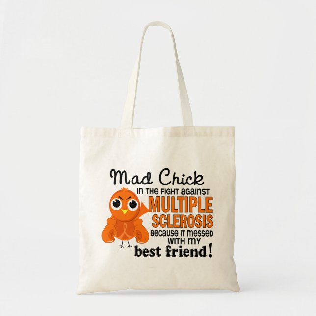 Mad Chick 2 Best Friend Multiple Sclerosis MS Tote Bag (Front)