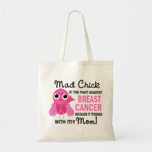 Mad Chick 2 Mum Breast Cancer Tote Bag