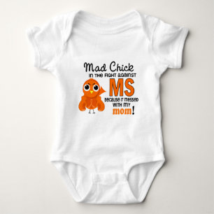Mad Chick 2 Mum Multiple Sclerosis MS Baby Bodysuit