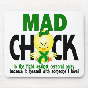 Mad Chick In The Fight Cerebral Palsy Mouse Pad