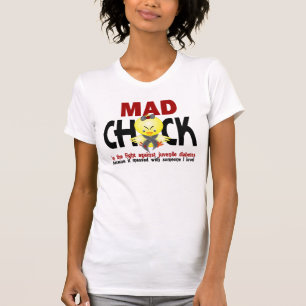 Mad Chick In The Fight Juvenile Diabetes T-Shirt