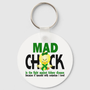 Mad Chick In The Fight Kidney Disease Key Ring