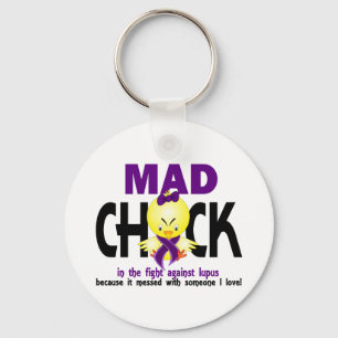 Mad Chick In The Fight Lupus Key Ring