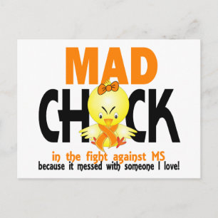 Mad Chick In The Fight MS Postcard