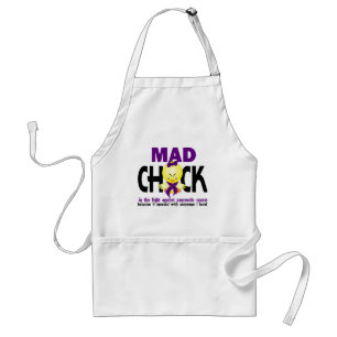 Mad Chick In The Fight Pancreatic Cancer Standard Apron