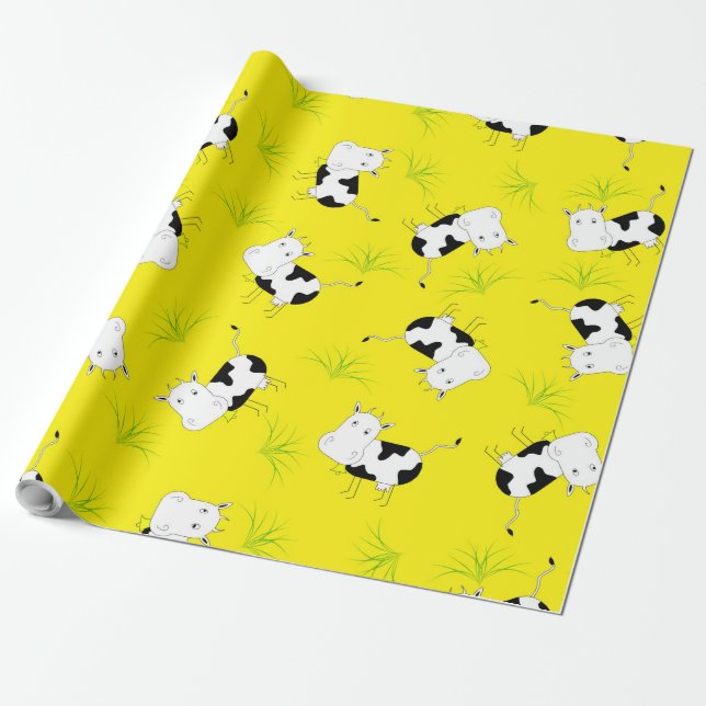 Mad Cow Wrapping Paper (Unrolled)