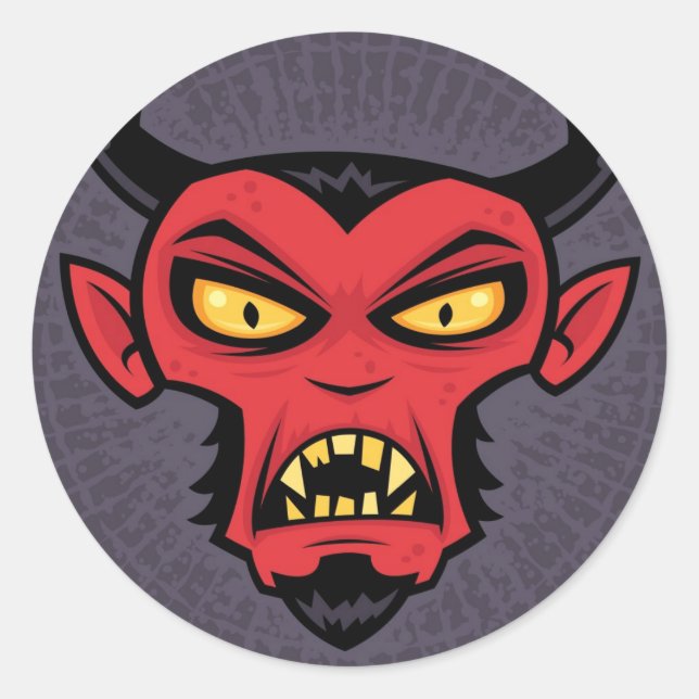 Mad Devil Classic Round Sticker (Front)