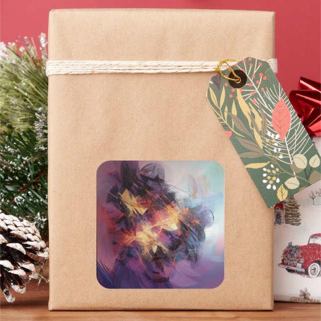 Mad fancy square sticker (Holiday)