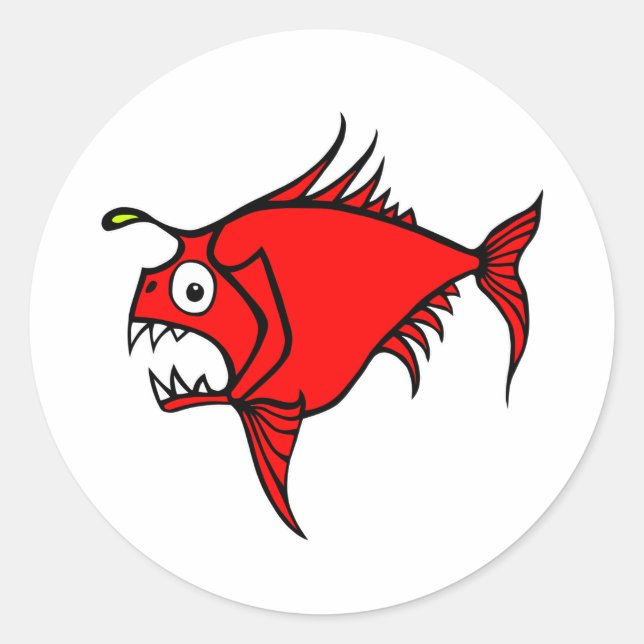 Mad Fish Red sticker (Front)