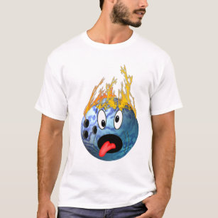 Mad Flaming Bowling Ball T-Shirt
