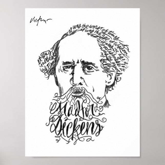 Mad For Dickens - James Victore Print (Front)