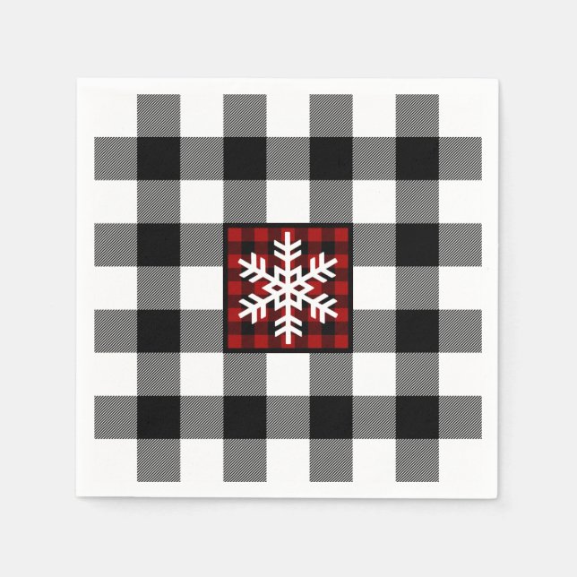 Mad for Plaid, Snowflake Napkin (Front)