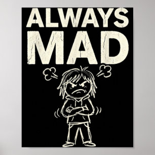 Mad Funny Y2k 90s 2000s Retro Sarcastic Humour Poster