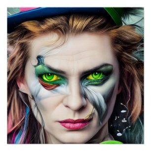 Mad Hatter AI generated art Poster
