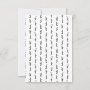 Mad Hatter Alice in Wonderland Art CUSTOM BG COLOR RSVP Card