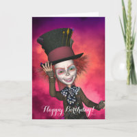 Mad Hatter Birthday Card
