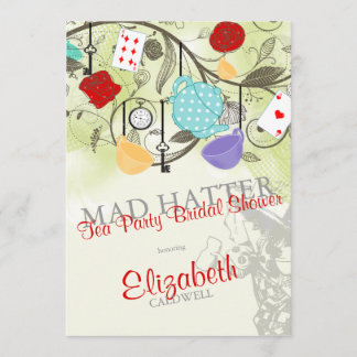 Mad Hatter Bridal Shower Invitation
