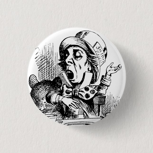 Mad Hatter by John Tenniel 3 Cm Round Badge (Front)