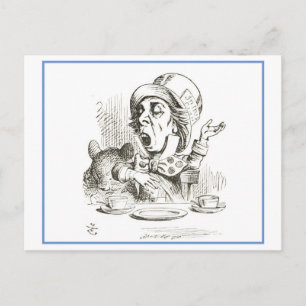 Mad Hatter from Alice in Wonderland Illustration Postcard