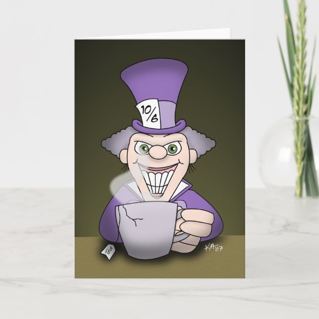 Mad Hatter Greeting Card (Front)