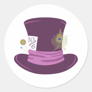 Mad Hatter Hat Classic Round Sticker