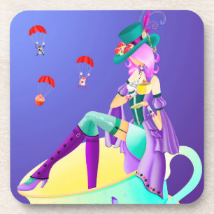 Mad Hatter in Tea cup - Wonderland Coaster