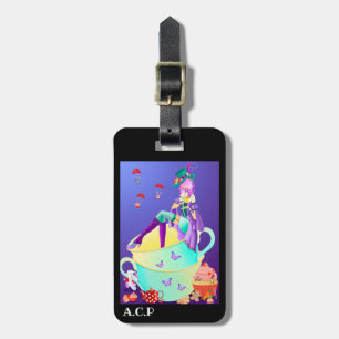 Mad Hatter in Tea Cup Wonderland Luggage Tag