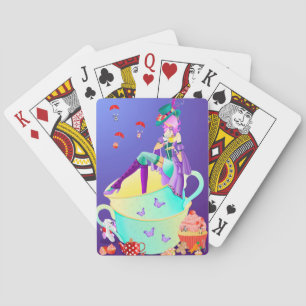 Mad Hatter in Teacup Wonderland Playing Cards