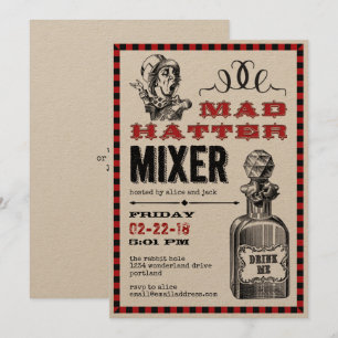Mad Hatter Mixer Party Invitation