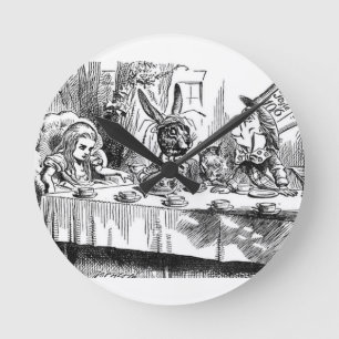 Mad Hatter Round Clock