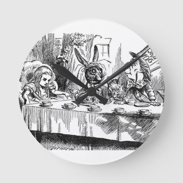 Mad Hatter Round Clock (Front)