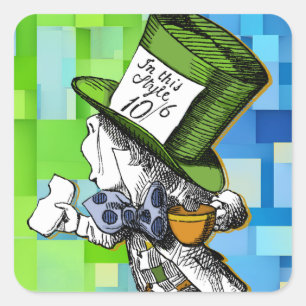 Mad Hatter Square Sticker