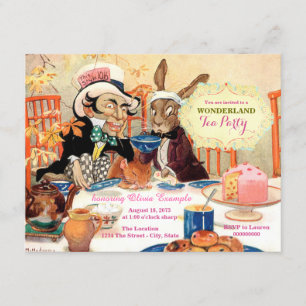 Mad Hatter Tea Alice in Wonderland Birthday Party Invitation