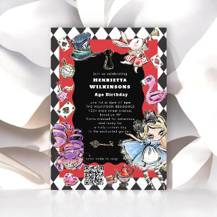 Mad Hatter Tea Party Birthday Card