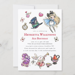 Mad Hatter Tea Party Birthday Invite