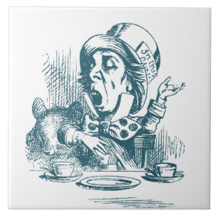 Mad Hatter Tea Party Ceramic Tile