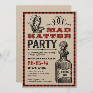 Mad Hatter Unbirthday Party Invitation