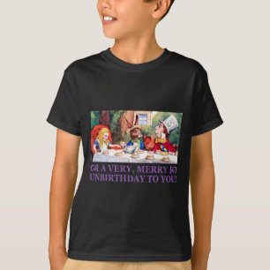 MAD HATTER WISHES ALICE A VERY MERRY UNBIRTHDAY! T-Shirt