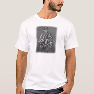 Mad Hatter with March Hare Wonderland Chalk Art T-Shirt