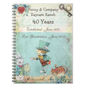 Mad Hatter Wonderland Retirement Guest Book