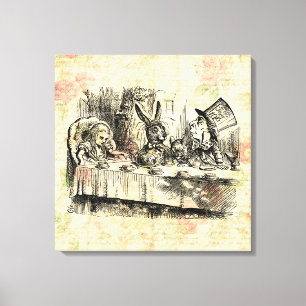 Mad Hatters Tea Party Alice in Wonderland Art Canvas Print