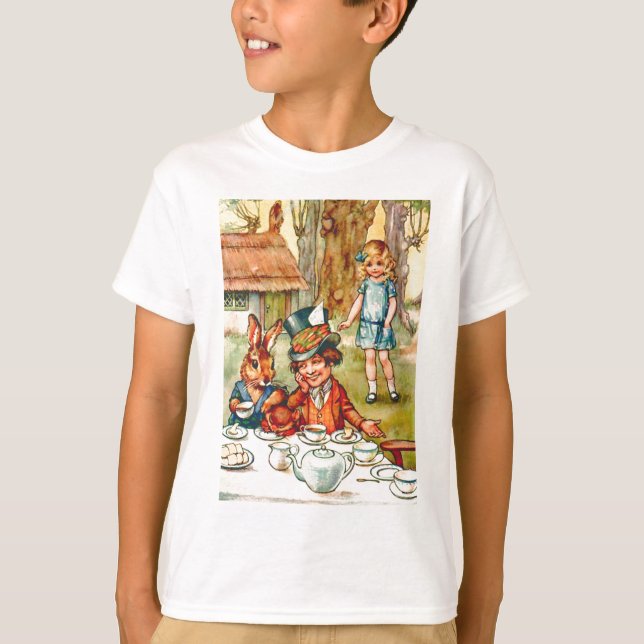 Mad Hatter's Tea Party  - Alice in Wonderland T-Shirt (Front)