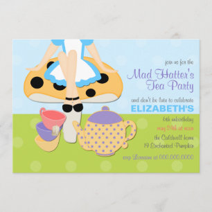 Mad Hatter's Tea Party Birthday Invitation