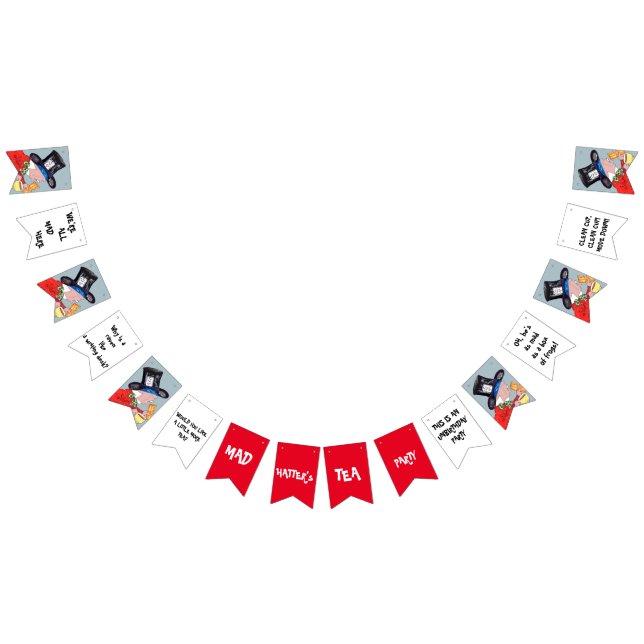 Mad Hatter's Tea Party Bunting (All)
