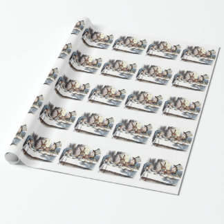 Mad Hatters Tea Party Pastels Tiled Wrapping Paper